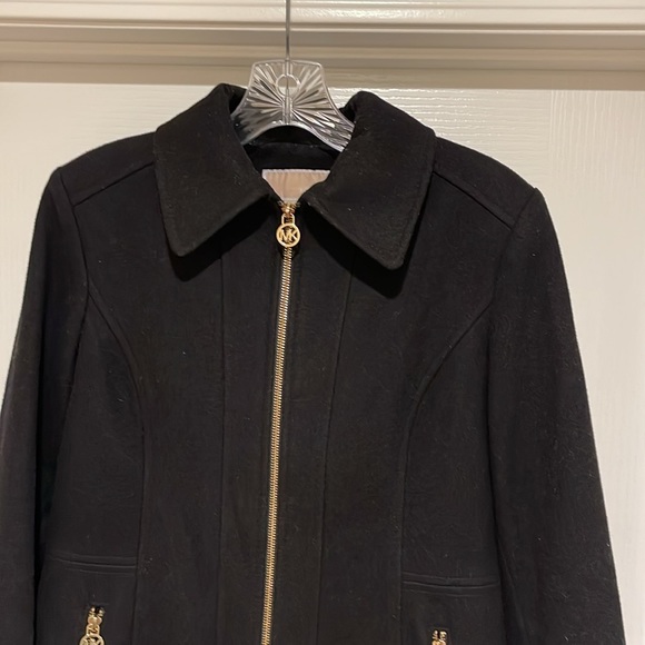 Michael Kors Black Wool Coat Jacket Size 6 - Picture 4 of 11